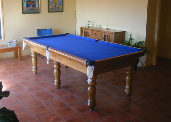 Princess billiard table with six-inch turned legs